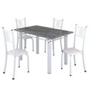 Ver imagem 2 de Conjunto de Jantar Mesa 120x75cm Tampo de Granito Topázio com 4 Cadeiras Sara Yescasa