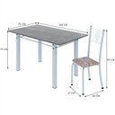 Ver imagem 3 de Conjunto de Jantar Mesa 140x75cm Tampo de Granito Topázio com 6 Cadeiras Sara Yescasa