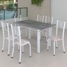 Conjunto de Jantar Mesa 140x75cm Tampo de Granito Topázio com 6 Cadeiras Sara Yescasa - 1
