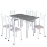 Conjunto de Jantar Mesa 140x75cm Tampo de Granito Topázio com 6 Cadeiras Sara Yescasa - 2