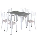 Ver imagem 2 de Conjunto de Jantar Mesa 140x75cm Tampo de Granito Topázio com 6 Cadeiras Sara Yescasa