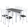 Conjunto de Jantar Mesa 140x75cm Tampo de Granito Topázio com 6 Cadeiras Sara Yescasa - 2