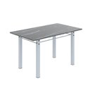 Ver imagem 4 de Conjunto de Jantar Mesa 140x75cm Tampo de Granito Topázio com 6 Cadeiras Sara Yescasa Branco/Preto Liso