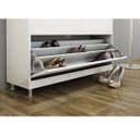Ver imagem 2 de Kit Sapateira Basculante Hafele Branca 296x199mm com 2 Compartimentos 1 Kit
