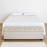 Puf Baú Queen 160x40x45cm na Cor Bege Claro - Produto de Alta Qualidade e Conforto - 1