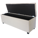 Ver imagem 2 de Puf Baú Queen 160x40x45cm na Cor Bege Claro - Produto de Alta Qualidade e Conforto