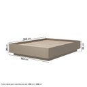 Ver imagem 5 de Kit Guarda Roupas 3 Portas, Cama Queen e Complementos de Quarto Araçá CabeCasa MadeiraOriginals Cinza/Fendi