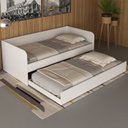 Ver imagem 2 de Sofa Cama Solteiro com Auxiliar Cm8032 Branco Tecno Mobili