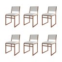 Ver imagem 1 de Kit 6 Cadeiras Industrial Isa Corino Branco Base Cobre para Mesa Sala Cozinha - Cobre/branco