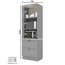 Ver imagem 4 de Torre Quente 2 Portas 2 Gavetas 2 Nichos para Forno Emily Espresso Móveis