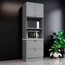 Ver imagem 1 de Torre Quente 2 Portas 2 Gavetas 2 Nichos para Forno Emily Espresso Móveis