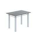Ver imagem 4 de Conjunto de Jantar Mesa 100x60cm Tampo de Granito Topázio com 4 Cadeiras Sara Yescasa Branco/Preto Liso