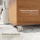 Ver imagem 5 de Baú Banco MDF/MDP com Rodízios Luca Marrom/Cedro