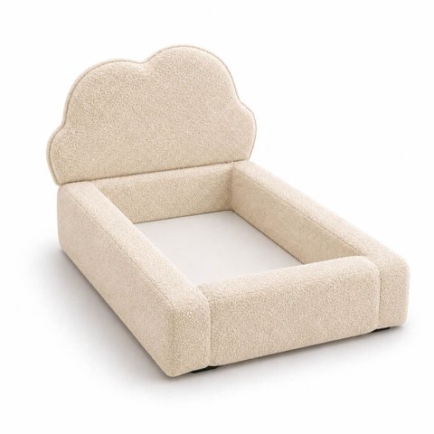 Cama Infantil Montessoriana c/ Colchão Antialérgico 100x1.75:Boucle Creme