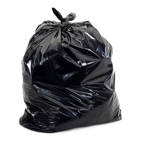 100 Unid Saco de Lixo Preto Reforçado 20 Litros Cor:preto