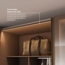 Ver mais imagens de Guarda Roupa Planejado 100% MDF 2 Portas Reflecta de Correr Orion CabeCasa MadeiraOriginals Marrom