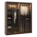 Ver imagem 3 de Guarda Roupa Planejado 100% MDF 2 Portas Reflecta de Correr Orion CabeCasa MadeiraOriginals Marrom