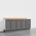 Ver imagem 3 de Cozinha Modulada 2 Peças com Tampo 2 Balcões CabeCasa MadeiraOriginals