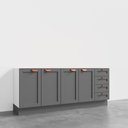 Ver imagem 3 de Cozinha Modulada 2 Peças sem Tampo 2 Balcões CabeCasa MadeiraOriginals Cinza/Branco