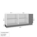 Ver imagem 4 de Cozinha Modulada 2 Peças sem Tampo 2 Balcões CabeCasa MadeiraOriginals Cinza/Branco