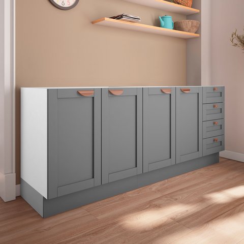 Cozinha Modulada 2 Peças Sem Tampo 2 Balcões CabeCasa MadeiraOriginals