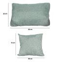 Ver mais imagens de Poltrona Sofa Benny Linho Cinza com Almofada Base de Madeira Castanho - Arkell