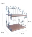 Ver imagem 2 de Prateleira Suporte Duplo de Parede Cozinha P/ Forno e Microondas Artesanal