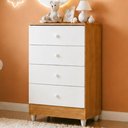 Ver imagem 4 de Quarto de Bebê Guarda Roupa 3 Portas e Cômoda 100% MDF Nina