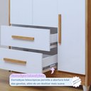 Ver imagem 7 de Quarto de Bebê Guarda Roupa 3 Portas e Cômoda 100% MDF Nina