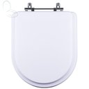 Ver imagem 1 de Assento Sanitário Tampa de Vaso Branco Mdf Laqueado Level para Bacia Deca