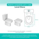 Ver imagem 3 de Assento Sanitário Tampa de Vaso Branco Mdf Laqueado Level para Bacia Deca