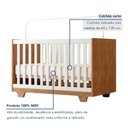 Ver imagem 5 de Quarto de Bebê Guarda Roupa 3 Portas e Berço Mini Cama 100% MDF Nina