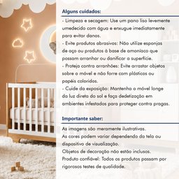 Quarto de Bebê Guarda Roupa 3 Portas e Berço Mini Cama 100% MDF Nina - 9 Quarto de Bebê Guarda Roupa 3 Portas e Berço Mini Cama 100% MDF Nina - 9