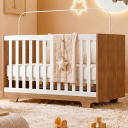 Quarto de Bebê Guarda Roupa 3 Portas e Berço Mini Cama 100% MDF Nina - 17 Quarto de Bebê Guarda Roupa 3 Portas e Berço Mini Cama 100% MDF Nina - 17