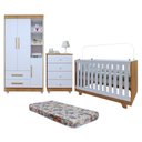 Ver imagem 2 de Quarto de Bebê Cômoda Berço e Guarda Roupa com Colchão Nina