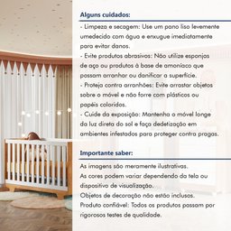 Quarto de Bebê Cômoda Berço e Guarda Roupa com Colchão Nina  - 20