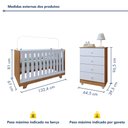 Ver imagem 3 de Quarto de Bebê Berço Mini Cama com Colchão e Cômoda Nina