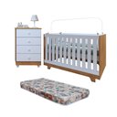 Ver imagem 2 de Quarto de Bebê Berço Mini Cama com Colchão e Cômoda Nina