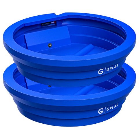 Kit 2 Bebedouros para Animais 250l Azul Gplas
