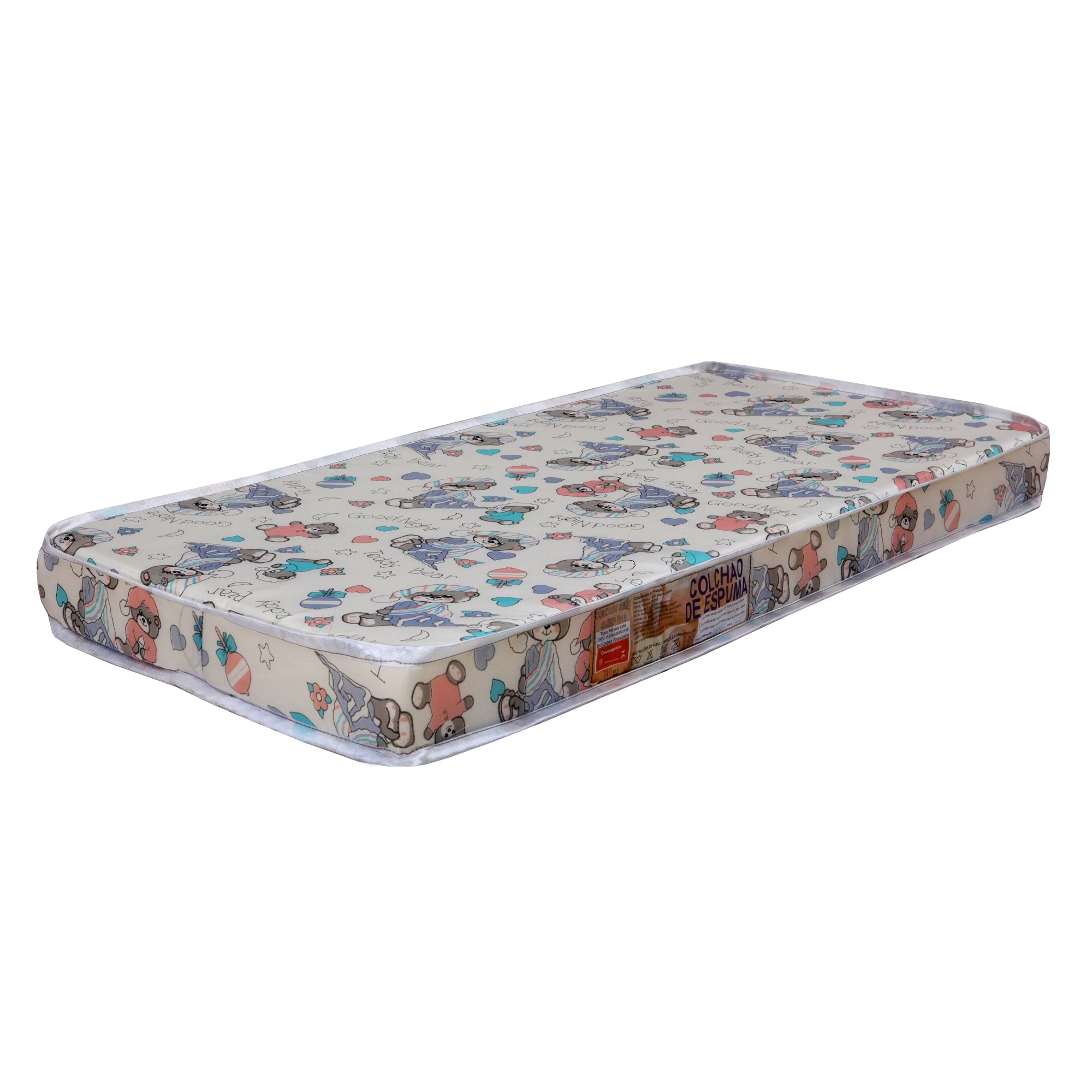 Quarto de Bebê Guarda Roupa 3 Portas e Berço Mini Cama 100% MDF com Colchão Nina  - 19