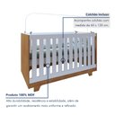 Ver imagem 6 de Quarto de Bebê Guarda Roupa 3 Portas e Berço Mini Cama 100% MDF com Colchão Nina