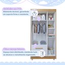 Ver imagem 7 de Quarto de Bebê Guarda Roupa 3 Portas e Berço Mini Cama 100% MDF com Colchão Nina