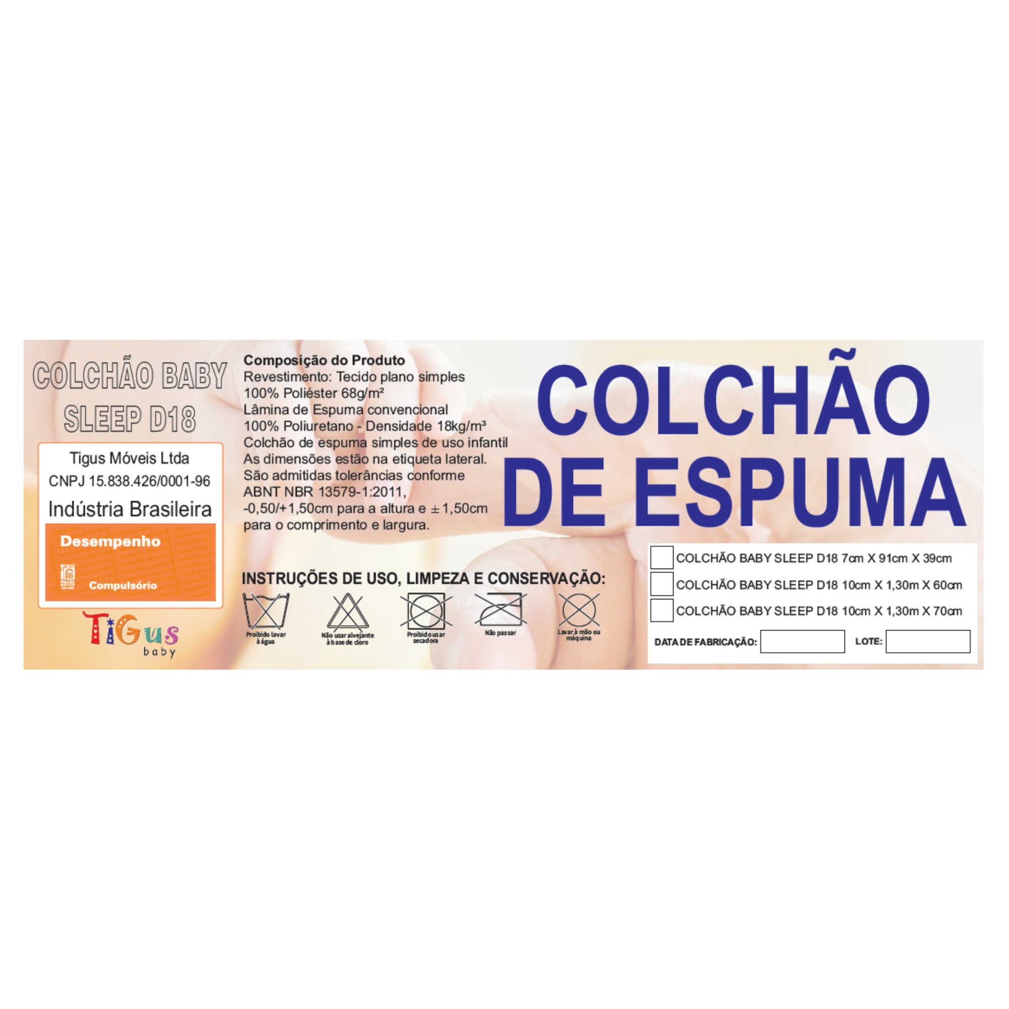 Quarto de Bebê Guarda Roupa 3 Portas e Berço Mini Cama 100% MDF com Colchão Nina  - 16