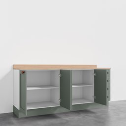 Cozinha Modulada 2 Peças com Tampo 2 Balcões Arizona CabeCasa MadeiraMadeira - 5