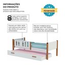 Ver imagem 2 de Beliche Infantil Solteiro Ônix com Cama Auxiliar - Branco Mel - Divaloto Móveis