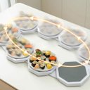 Ver imagem 6 de Plataforma Giratoria 360 Graus Bandeja Pratos Mesa de Jantar Bebida Comida Casa Hotel Restaurante Fe