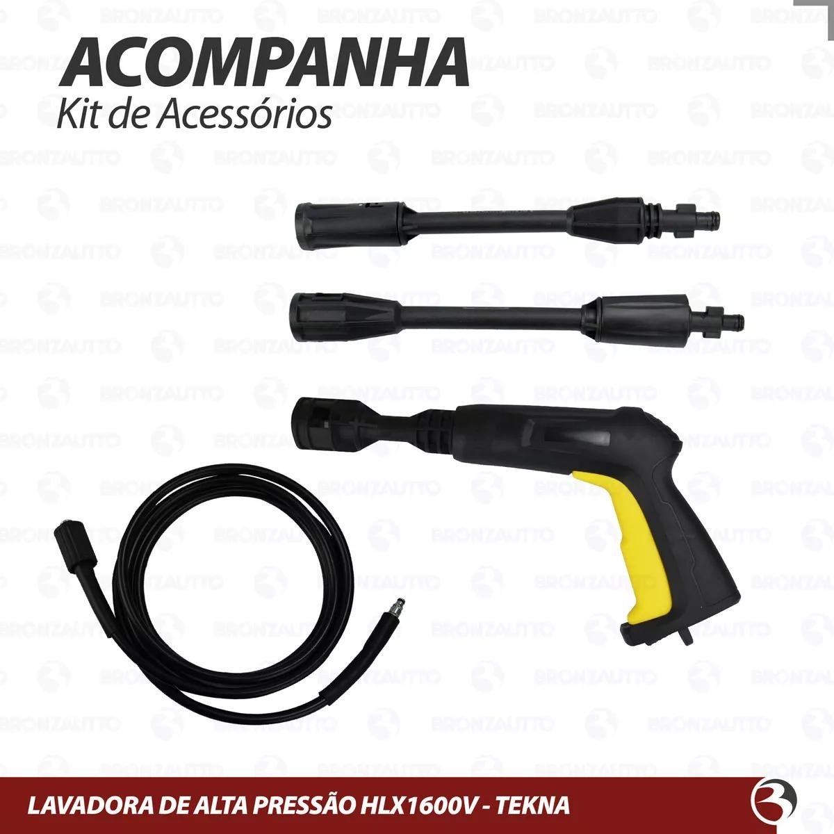 Lavadora de Alta Pressão C/ Jato Vap Regulável Hlx1600 Tekna Cor Amarelo - Preto Frequência 60hz 127 - 8