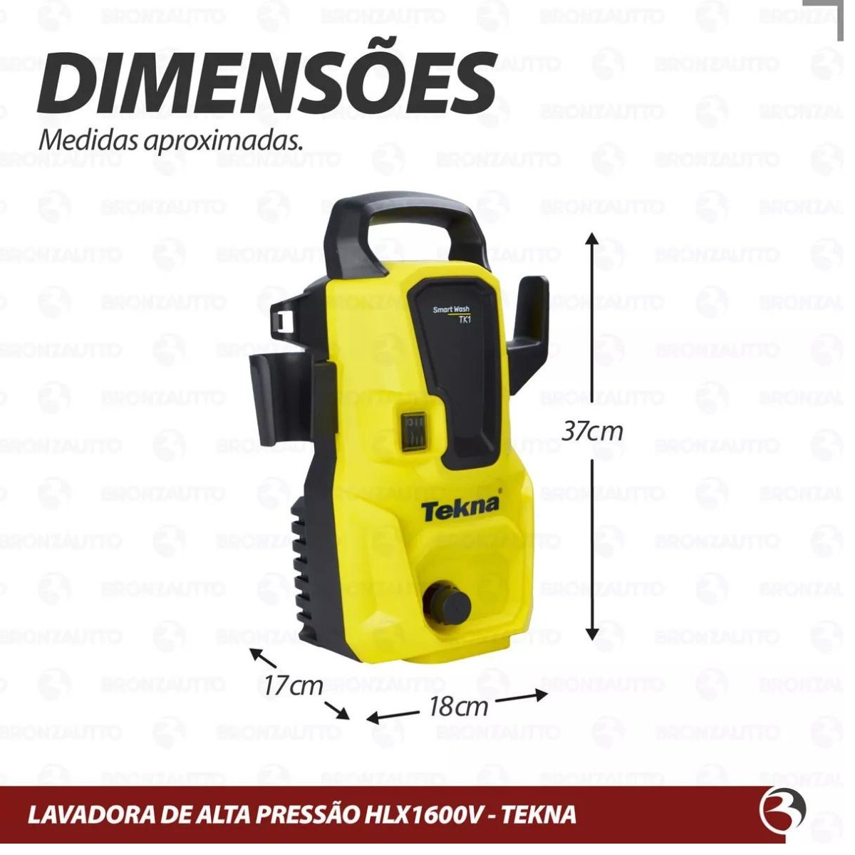 Lavadora de Alta Pressão C/ Jato Vap Regulável Hlx1600 Tekna Cor Amarelo - Preto Frequência 60hz 127 - 4