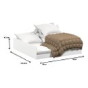 Ver imagem 2 de Cama Bicama C/ 2 Colchões Bibox Solteiro Casal Auxiliar 3 em 1 Compacta Cor Branco