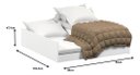 Ver imagem 2 de Cama Bicama C/ 2 Colchões Bibox Solteiro Casal Auxiliar 3 em 1 Compacta Cor Branco